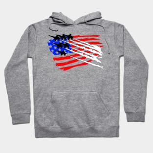 F18 Hornets flyover American Flag V2 Hoodie